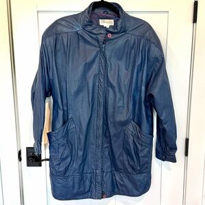 Peorgee Sport by SallyB Vintage Navy Leather Jacket